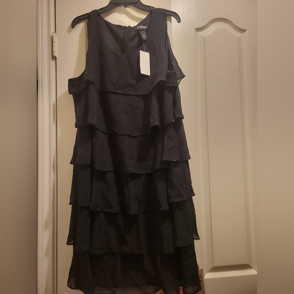 Lane Bryant Short black,sequin trimmed dress size 22W Cocktail Dress